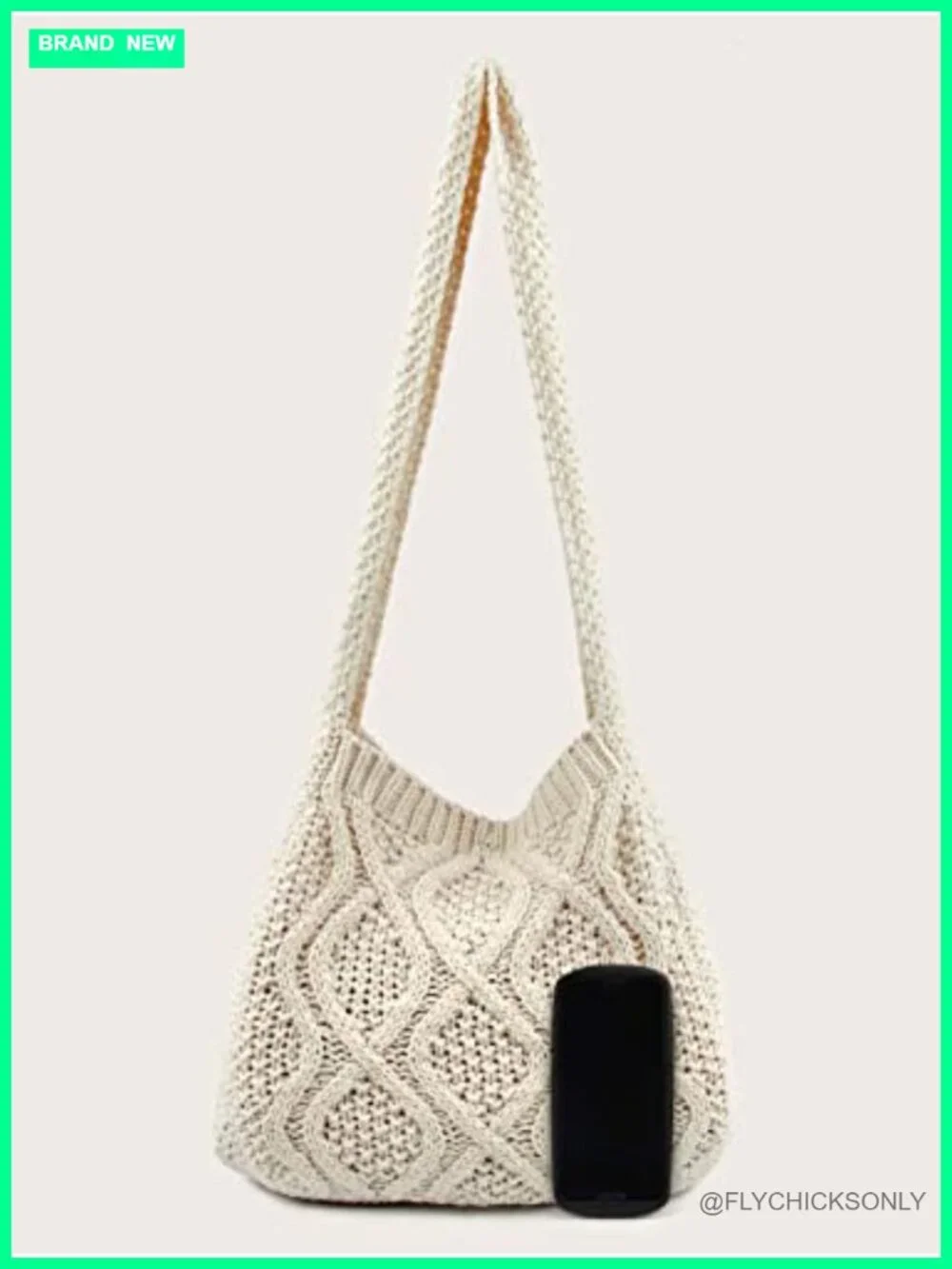 Crochet Shoulder Hobo Knitted Tote Bag Shopping Bag